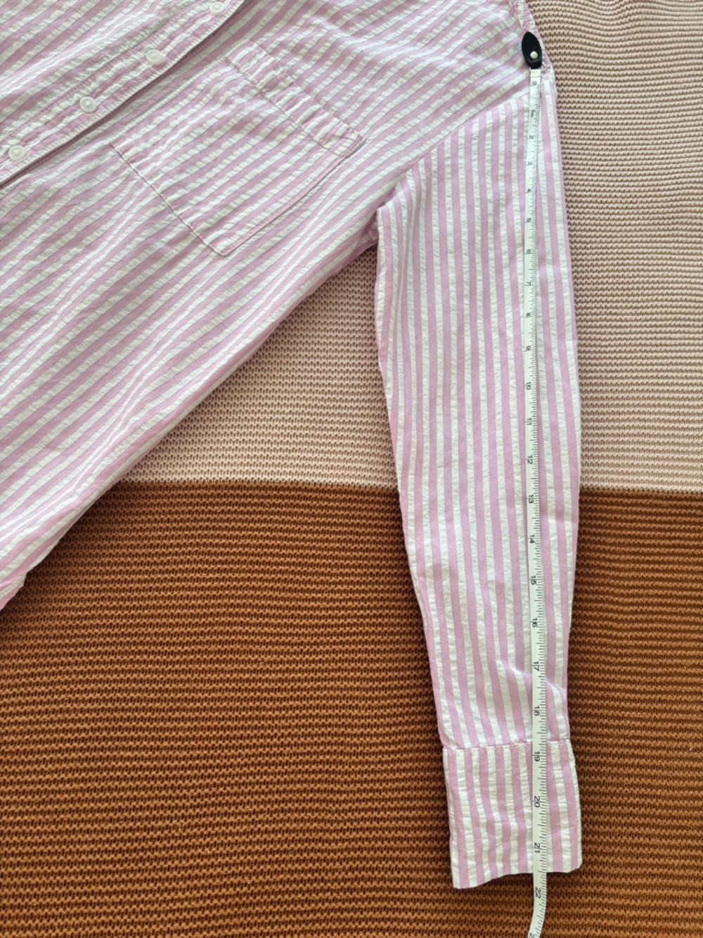 Lola River Seersucker Striped Button Down Shirt Women’s Size XS - Picture 10 of 10